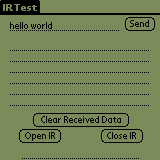 IRTest screen